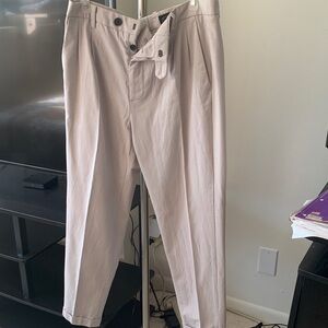 All Saints Men's Light Gray Chinos